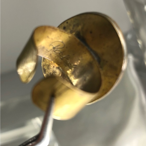 💝VTG MENS MCM BRUTALISTS RAFAEL BRASS RING ADJUSTABLE 1960-1970 CANADA unisex - Picture 7 of 12